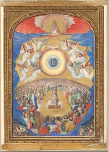 Feuille de manuscrit avec Adoration du Saint Nom, d