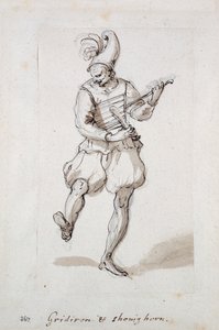 Homme avec grille et chausse-pied