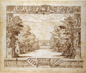 Proscenium et scène debout, vers 1635 - Inigo Jones