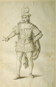 Jeune homme en costume britannique ancien, vers 1611 - Inigo Jones