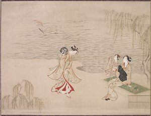 Beautés au bord de la mer - Ippitsusai Bunchō