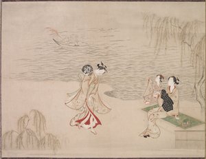 Beautés au bord de la mer - Ippitsusai Bunchō
