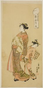 La courtisane Somenosuke de la maison Matsubaya, de la série "Fuji-bumi (Lettres d