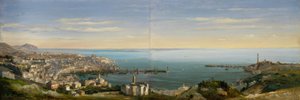 Vue de Gênes avec le port - Ippolito Caffi