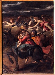 La fuite en Égypte - Ippolito Scarcella