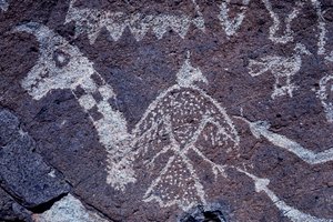Pétroglyphe Anasazi (art rupestre) en Nouvelle-Mexique