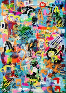 Graffiti abstrait et coloré