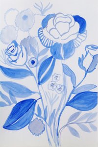 Fleurs bleues sereines