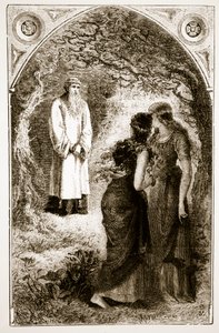 Saint Patrick rencontré par des vierges dans le bois de Fochlut, de The Trias Thaumaturga, ou Trois Saints Thaumaturges d