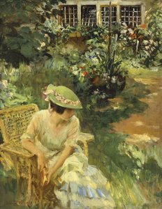 Dans le jardin - Irving Ramsay Wiles