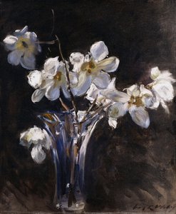 Magnolias dans un vase - Irving Ramsay Wiles