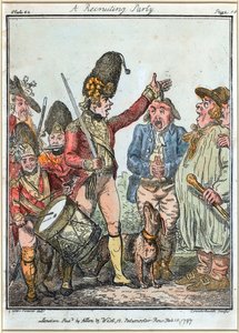 Un groupe de recrutement - Isaac (after) Cruikshank