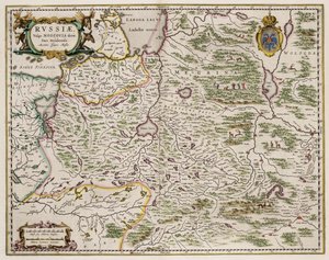 Carte de la Russie occidentale De: Partes Septentrionalis et Orientalis, 1664