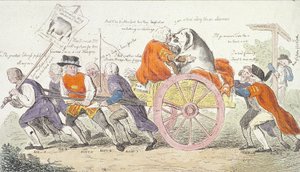 Le voyage du cochon de la Corporation à Smithfield en style ou les échevins devenus montreurs de cochons, 1790