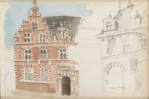 Hôtel de ville et la balance à Hoorn - Isaac Gosschalk
