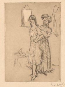 Jeune femme chez la modiste - Isaac Israels (signed by artist)