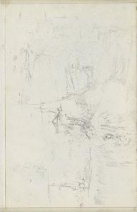 Abklatsch van de krijttekening op blad 5 verso - Isaac Israels
