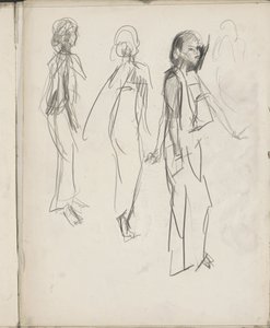 Trois figures indiennes debout - Isaac Israels