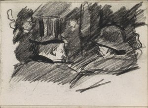 Homme et femme avec chapeau, vus de dos - Isaac Israels