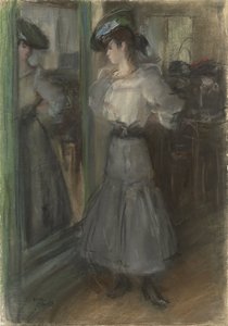 Fille devant un miroir
