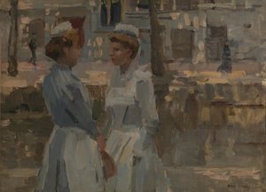 Deux domestiques au bord d