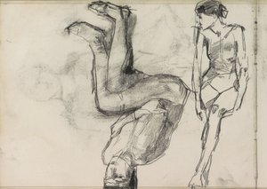 Deux nus féminins assis