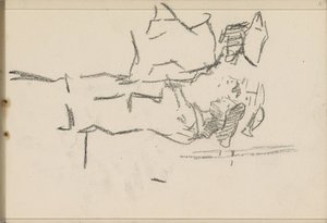 Quatre figures avec couvre-chefs, de profil - Isaac Israels