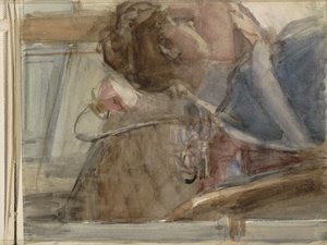 Femme à une table - Isaac Israels