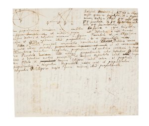 Deux pages de révisions des Principia Mathematica - Isaac Newton