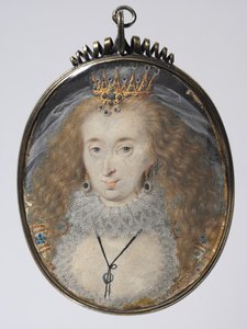 Portrait de Lucy Russell, comtesse de Bedford, c.1608-16 - Isaac Oliver