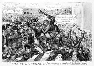 Killing no Murder, joué au Grand National Theatre, 1809 - Isaac Robert Cruikshank