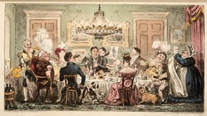Liston et les Lambkins ou le Dîner des Citoyens, de The English Spy - Isaac Robert Cruikshank