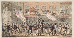 Point Street, Portsmouth, de The English Spy, pub. 1824 - Isaac Robert Cruikshank