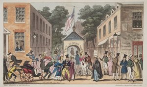 Les puits royaux, Cheltenham ou affections spasmodiques des eaux thermales, de The English Spy, pub. 1824 - Isaac Robert Cruikshank