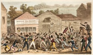La Rangée de Théière à Harrow, ou la Bataille de Hog Lane, de The English Spy