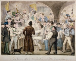 Le soir après une élection simulée à la prison de la Fleet, juin 1835