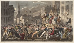Ville et robe, de The English Spy, pub. 1824 - Isaac Robert Cruikshank