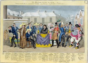 Le Mathew-Orama pour 1824, pub. par G. Humphrey, 1824 (gravure colorée) - Isaac, Robert and George Cruikshank