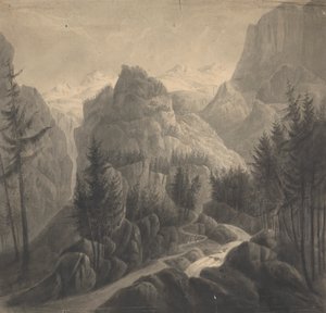 Commencement du passage vers le Gemmi depuis le côté bernois - Isaac Weld
