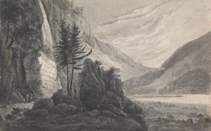 Paysage montagneux avec inscription à Salomon Gessner (Suisse) - Isaac Weld