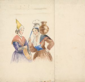 Deux femmes en costume coloré - Isaac Weld
