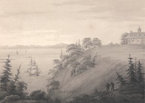 Vue de Mount Vernon, la résidence du général Washington - Isaac Weld