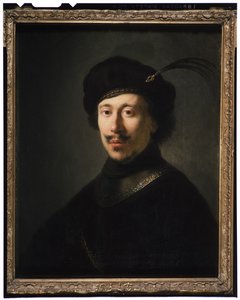 Jeune homme avec une gorgerette et un chapeau à plumes, c.1630