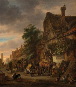 Ouvriers devant une auberge, 1645