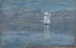 Paysage avec un voilier, fin des années 1890 - Isaak Ilyich Levitan