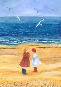Amis sur la plage