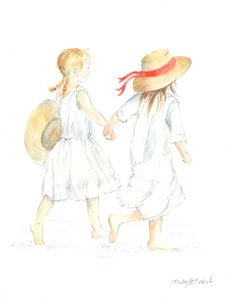 Filles sur la plage