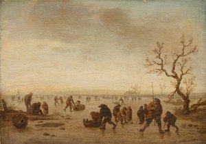 Patineurs sur la glace, vers 1642-45 - Isack van Ostade