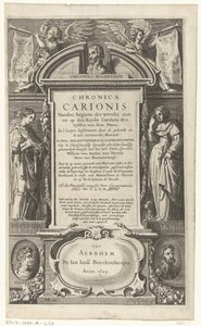 Page de titre pour Chronica Carionis de P. Melanchthon - Isaeck van Aelst