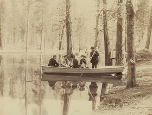 Scène sur le lac Stella, station Wawona, 1880 (photo) - Isaiah Taber